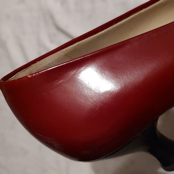 Salvatore Ferragamo Vintage Red Square Toe Heels - Picture 9 of 9